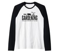Jardinería Porque el Asesinato está Mal Divertido Jardinero sarcástico Camiseta Manga Raglan