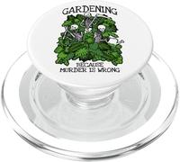Jardinería Porque el Asesinato está Mal Esqueleto gótico Amante de Las Plantas PopSockets PopGrip para MagSafe
