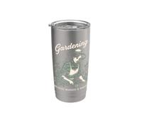 Jardinería porque el asesinato está mal Humor divertido de plantas de jardín Vaso térmico de acero inoxidable de doble pared