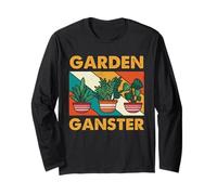 Jardinería Retro Amante de Las Plantas en Maceta Divertido Arte de Actitud de jardín Manga Larga