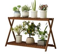 Jardinería Soporte De Madera para Plantas De Interior Y Exterior - Estante para Macetas, Decoración para Balcón, Jardín, Patio, Sala De Estar - Organizador De Macetas(Brown,73 * 35 * 55cm)