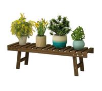 Jardinería Soporte Para Plantas De Un Solo Nivel, Estante Para Macetas Interior Exterior Soporte Para Plantas Jardín Balcón Patio Sala Estar Organiza Suculentas Potos Vegetación(Brown,96 * 25 * 27cm)