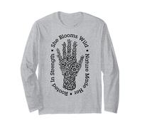 Jardinero Amante de Las Plantas Ella florece Jardinería Salvaje Plantas M Manga Larga