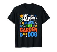 Jardinero Amante de los Perros My Happy Place Jardín Dueño de Camiseta