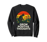 Jardinero creciendo pensamientos positivos vintage para mujer botánico Sudadera