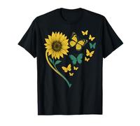 Jardinero de insectos floral con corazón de girasol clásico Camiseta