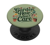 Jardinero Divertido, Amante de Las Flores, de Garden Hair Don't Care PopSockets PopGrip Adhesivo