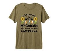 Jardinero I Just Want To Work In My Garden Salir con Perro Camiseta Premium