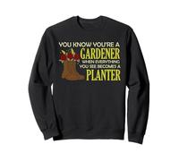 Jardinero Jardinero Jardinero Botas de Juego de Palabras de Palabra Sudadera