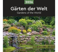 Jardines del mundo - KUNTH Broschurkalender 2026: calendario de pared colorido con calendario mensual para notas