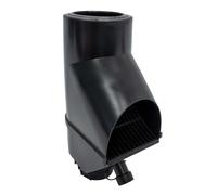 Jardinion Filtro de Agua de Lluvia, Separador de Hojas de Bajante Negro 30,5 x 12 x 17,5 cm Colector de Agua de Lluvia para Bajante DN75, DN85, DN100