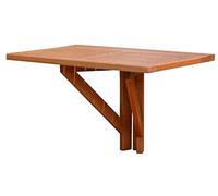 Jardinion mesa Colgantemesa Plegablemesa de Balcón 60x40x37cmmarrón,mesa Plegable,madera de Eucalipto, Resistente a la Intemperie, Ahorra Espacio,muebles de Jardín,mesa de Patio