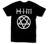 jargon Him H.I.M White Heartagram Mens Black T Shirt Razorblade Romance Black L