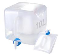 Jarkyfine Tanque de Agua Plegable 10L Tanque de Agua con Grifo Que Incluye válvula de Cierre y asa de Transporte Tanque de Agua Plegable para Acampar al Aire Libre Senderismo Equipo de Emergencia