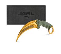 JARL Karambit CS:GO Cuchillos de Entrenamiento y Colección - Réplicas de Karambit Counter-Strike con Hoja de Acero Inoxidable - Regalo para Fans de CS:GO con Caja Premium (Lore)