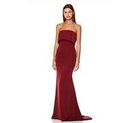Jarlo London Blaze Strapless Maxi Dress, Burgundy, 42 Women's