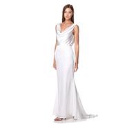 Jarlo London Electra Cowl Front Maxi Dress, Ivory, 36 Women's