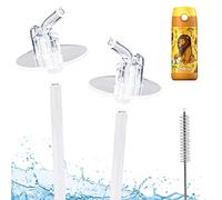 Jarlson Pajitas de Recambio repuestos, para botella de acero inoxidable de 350 ml, 2 boquillas de Silicona y 2 Extensiones para Paja, Incluye Cepillo de Paja, Sin BPA…