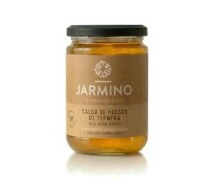 JARMINO Caldo de huesos de tenera lechal (4x 350ml) | Caldo carne | orgánico | Pastoreo y alimentación con hierba | caldo cocido | Bone Broth | sin gluten