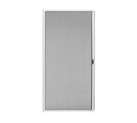 jarolift 3 en 1 Zanzara Puerta Mosquitera Corredera con Marco de Aluminio, Protección contra Insectos, Kit Acortable, 140 x 240 cm (Ancho x Alto), Color Blanco