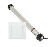 jarolift Motor Electromecánico Universal Uni 60, Motor Tubular para Persianas SW60, Fuerza de Tracción 60 Kg, incluye jarolift Interruptor Basculante