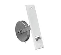 jarolift Recogedor para Persianas Enrollables, con Placa de Cubierta de Plástico, para Cintas de 23 mm de Ancho, Distancia entre Agujeros 186 mm, Blanco