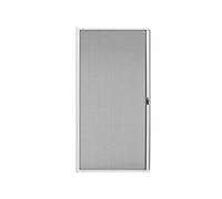 jarolift Zanzara Mosquitera 3 en 1 para puerta, mosquitera para puerta corredera con marco de aluminio, kit de montaje, acortable, 125 x 220 cm (ancho x alto), blanco