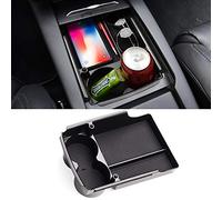 Jaronx Compatible con Tesla Model X/Model S Organizador de Consola Central, Caja de Almacenamiento de reposabrazos + portavasos, Compatible con Accesorios Tesla Model X/S (Compatible con: Model