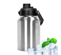 Jarra aislada | Botella de agua helada de acero inoxidable | Jarra aislada al vacío de dos pisos para bebidas frías para, caminatas, campamentos