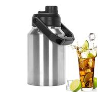 Jarra aislada | Botella de agua helada de acero inoxidable | Jarra aislada al vacío de dos pisos para bebidas frías para, caminatas, campamentos