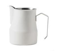 Jarra Cafetera para profesional para acero Inoxidable para Crear Arte en para latte con Larga para Servir para crema 600ml Negro(White 350ml)