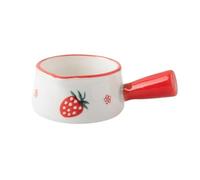 Jarra cerámica for leche con asa, taza for, salsa for condimentar, vinagre, jarabe, cuencos de inmersión, 2 uds., 50ml Para Barista Casero(Red)