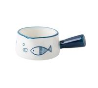 Jarra cerámica for leche con asa, taza for, salsa for condimentar, vinagre, jarabe, cuencos de inmersión, 2 uds., 50ml Para Barista Casero(Deep blue)
