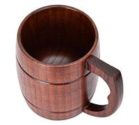 Jarra Cerveza Madera, Taza de Cerveza de Madera Natural, Taza de Té Clásica con Asa, Accesorios para Bares de Cocina Doméstica