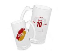 Jarra Cerveza Personalizada Fútbol Sevilla | Regalo Original para Aficionados del Fútbol | Regalo Camisetas Equipos Futbol | Diseño Único y Duradero (Sevilla)