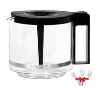 Jarra compatible con moccamaster KBG Brewers (89830), compatible con reemplazo de jarra moccamaster, 10 tazas/1.25L/40 onzas, cafetera con anillo de metal, incluye cepillo de limpieza aleatorio.