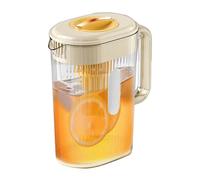Jarra con filtro, jarra caliente y fría, jarra interior exterior, jarra de agua con tapa, jarra de agua de 2 L, compartimento filtrante integrado resistente al calor para bebidas deshidratadas y cal
