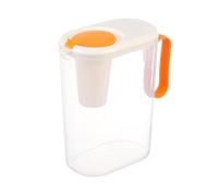 Jarra con tapa: 2 litros jarra bebidas transparentes con filtro y mango, recipiente bebida fría granpara, té helado, limonada | Dispensador agua reutilizable para la cocina, en cas