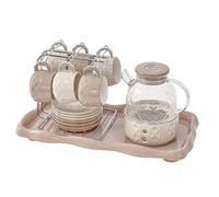 Jarra con Tapa Elegante juego de tetera y tazas té cerámica Jarra para té helado