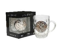 jarra cristal escudo targaryen metalico juego de tronos