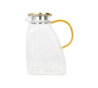 Jarra de Agua 1.8 L, Jarra de Vidrio de Borosilicato Alto con Tapa de Acero Inoxidable,Jarra cristal para agua,Jarra agua Frigorifico para Bebidas Frías o Calientes