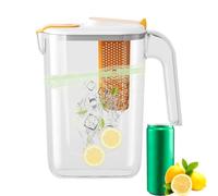Jarra de agua con infusor de frutas - Jarra grande resistente al calor de estilo japonés de 2600 ml | Máquina para bebidas infundidas y té para bebidas frías/calientes, infusión de sabor, vidri