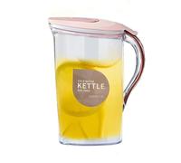 Jarra de agua con tapa, jarra de plástico, 1,5 L, para frigorífico, zumo de agua, para bebidas calientes y frías, té, zumos, leche