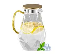 Jarra de agua de , 1,5 L, resistente al calor, dispensador de bebidas con tapa | Home Kitchen Bar Party Camping Outdoor Picnic Table Travel | Beverage Server for Entertaining and Everyday
