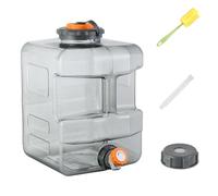 Jarra de agua de camping de 8 L, 12 L, 15 L, tanque de agua gris transparente con recipiente de agua de espiga para emergencia