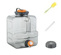 Jarra de agua de camping de 8 L, 12 L, 15 L, tanque de agua gris transparente con recipiente de agua de espiga para emergencia