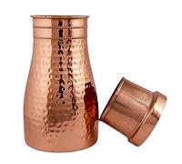 Jarra de agua de cobre (martillada dorada)