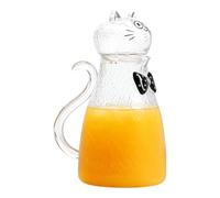 Jarra de agua de con tapa, diseño de gato de transparente