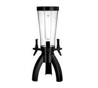 jarra de agua Dispensador de bebidas Beer Tower de 3L/100oz con tubo de hielo y dispensador de bebidas de licor de mesa de tres espitas for fiesta dispensador(Noir,With light)