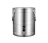 jarra de agua Dispensador de bebidas y latas de leche con espiga, cubo con tapa sellada con bloqueo de acero inoxidable, contenedor de almacenamiento de alimentos dispensador(40L)